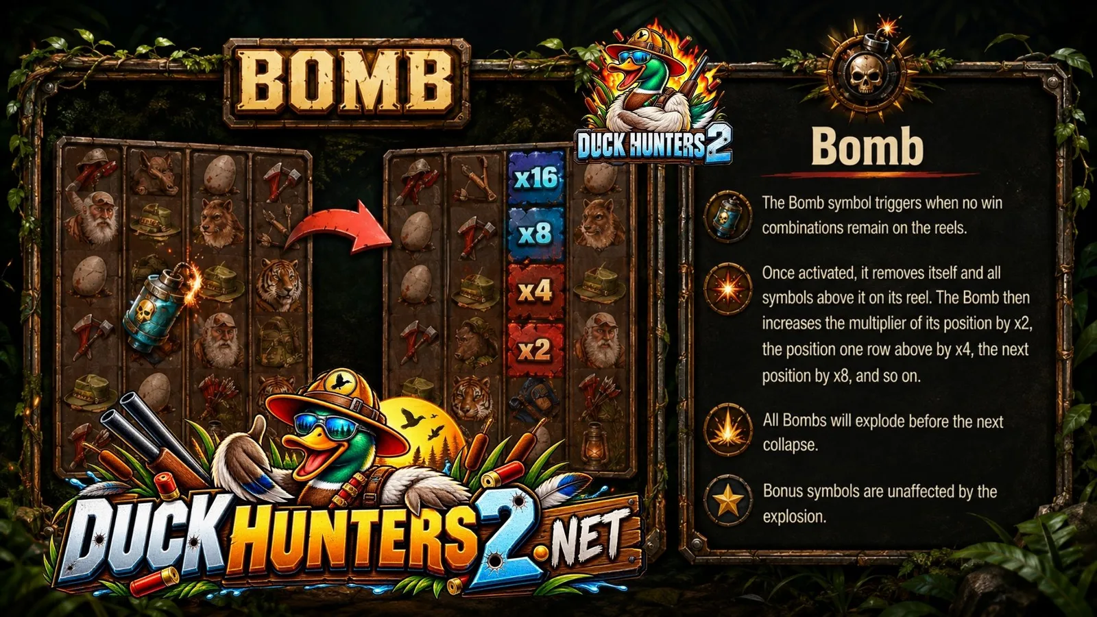 Duck Hunters 2 — Bomb Duck Hunters 2 (Nolimit City, official screenshot)
