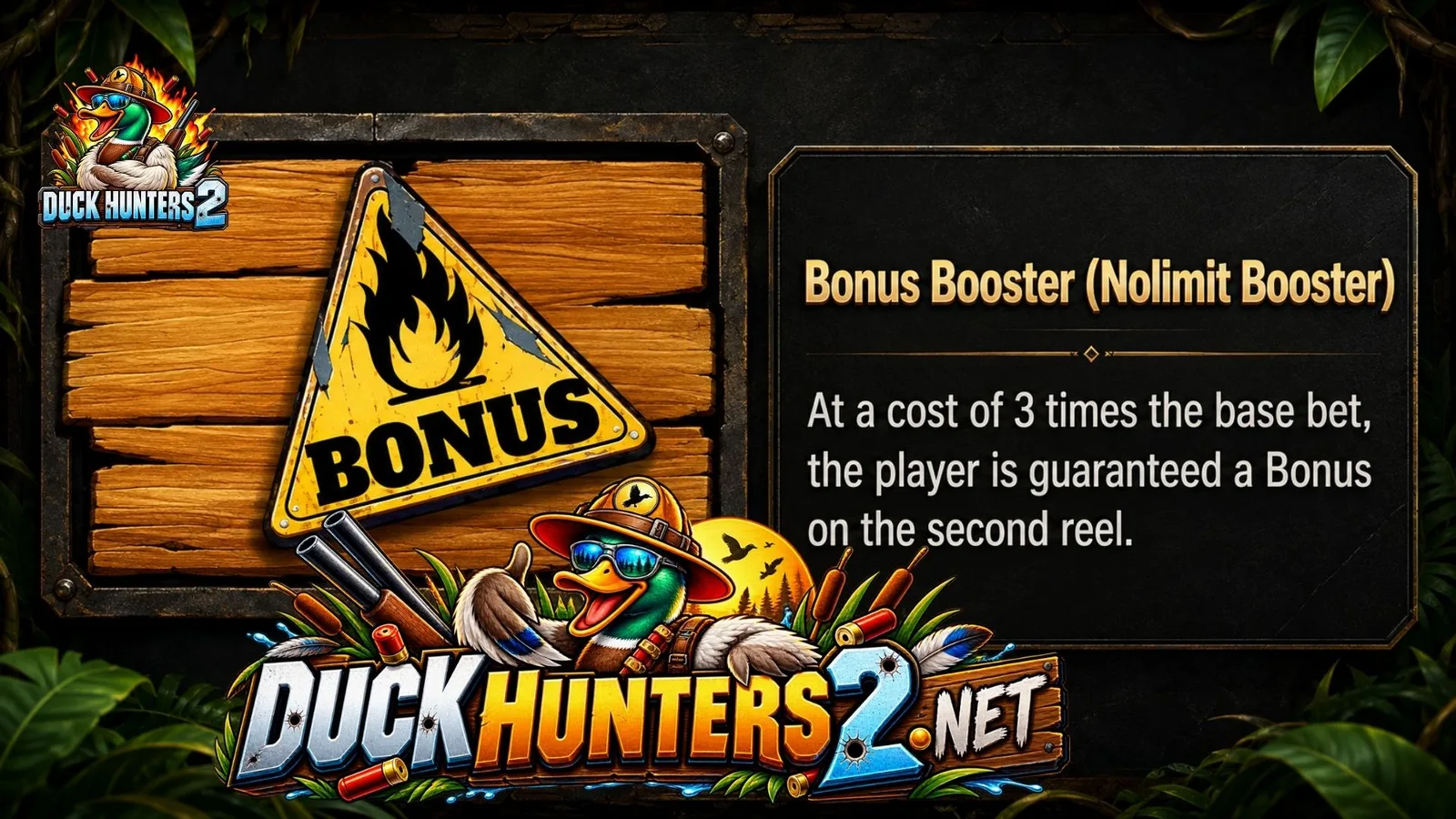 Duck Hunters 2 — Bonus Booster (nolimit Booster) Duck Hunters 2 (Nolimit City, official screenshot)