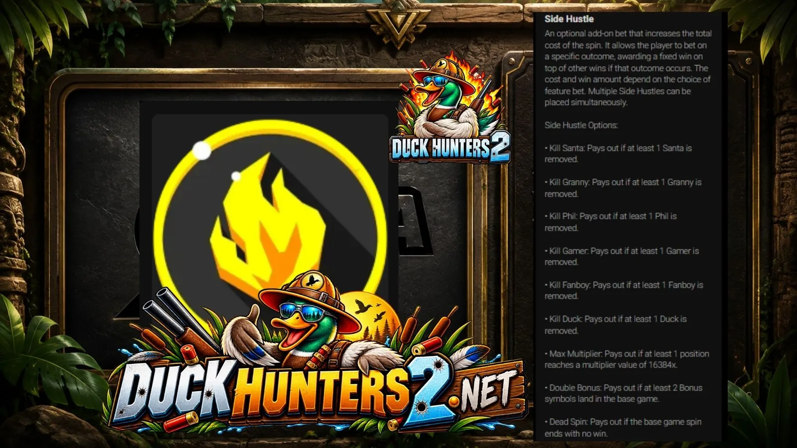 Duck Hunters 2 — Side Hustle Duck Hunters 2 (Nolimit City, official screenshot)