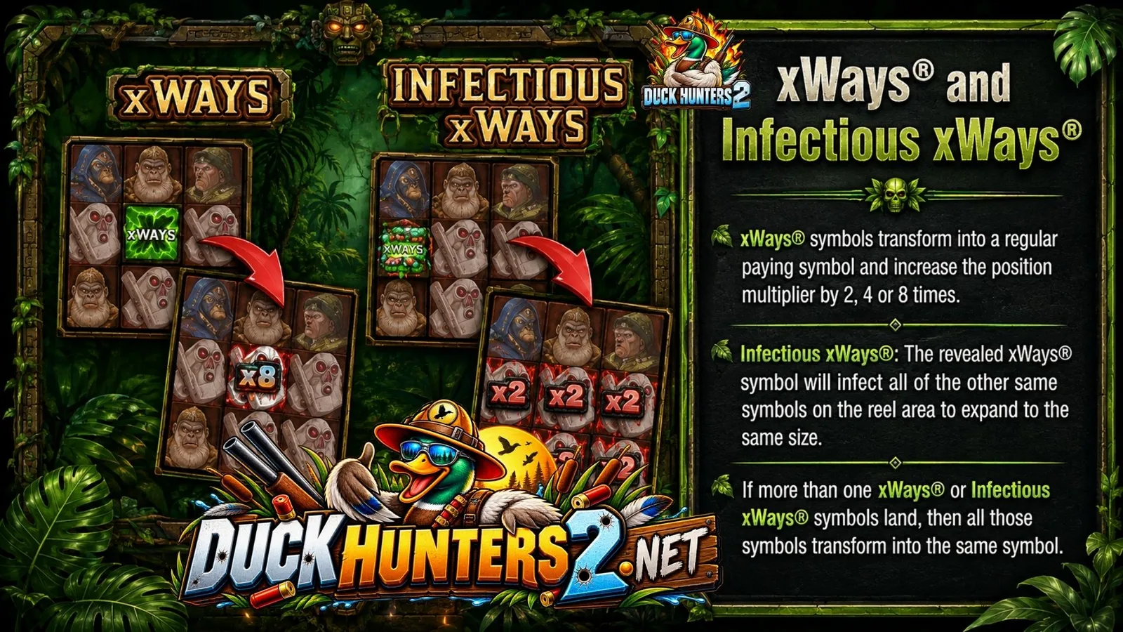 Duck Hunters 2 — xWays and Infectious xWays Duck Hunters 2 (Nolimit City, official screenshot)