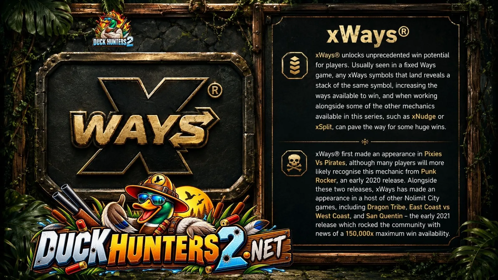 Duck Hunters 2 — xWaysgame xMechanics Duck Hunters 2 (Nolimit City, official screenshot)